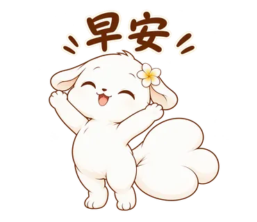 花歇歇貼圖：早安