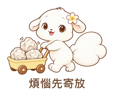 花歇歇貼圖：煩惱先寄放