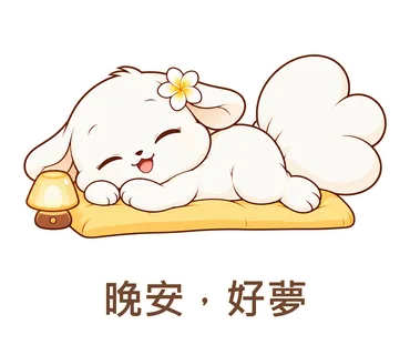 花歇歇貼圖：晚安，好夢