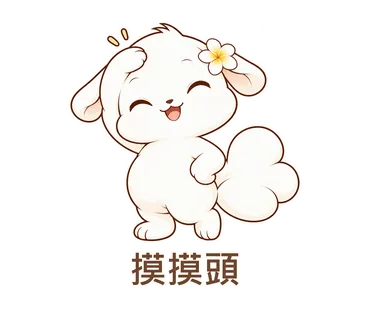 花歇歇貼圖：摸摸頭